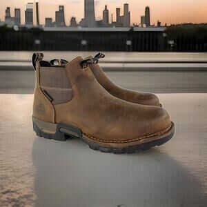 Georgia Boot Eagle One Chelsea Work Boots US 11 Mens Soft Toe Brown Waterproof